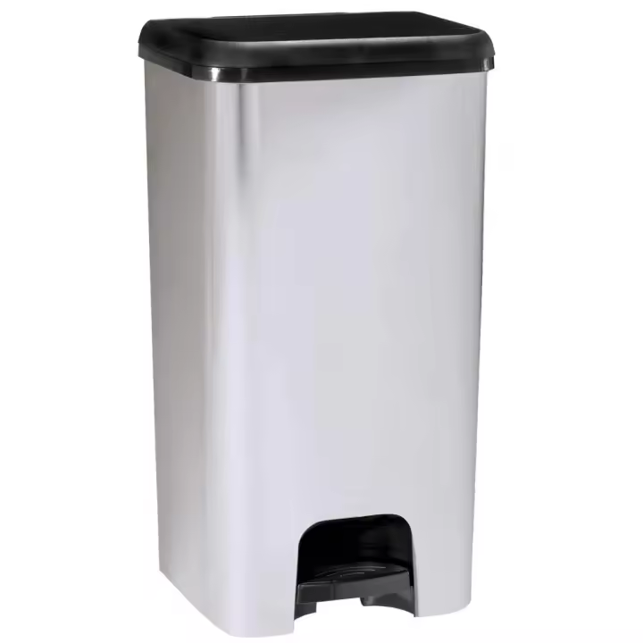 Com-Fort House Cubo de Basura con Pedal 37 Litros Metalizado - 1