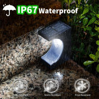 Lámpara Solar LED De Escalera Exterior Impermeable Para Decoración De Balcones Patio Puerta Frontal Y Valla Iluminación De Camino Moderna ABS IP65 - details 7