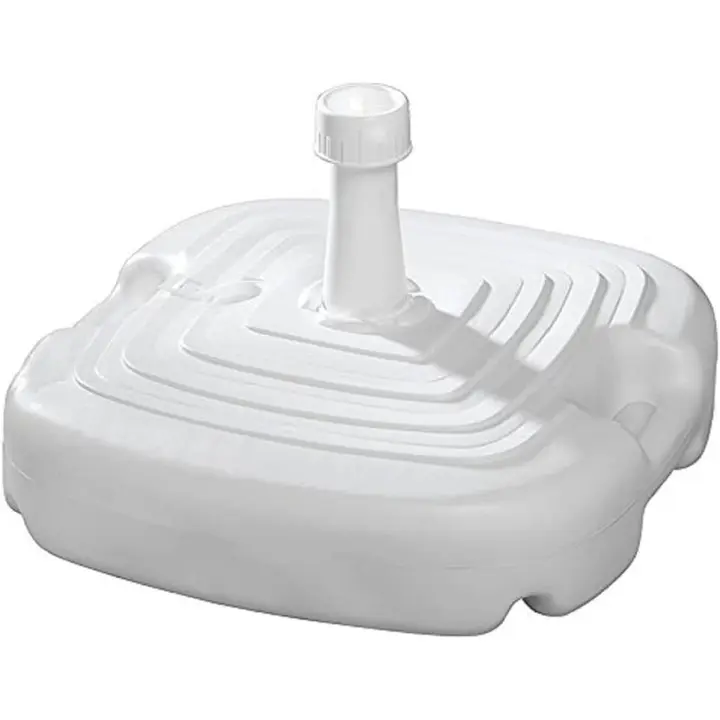 GREATOOL Base de Sombrilla Verano Rellenable Agua ligera Abs Blanca 44x44x15cm, Blanco, Aprox. 20L - 1