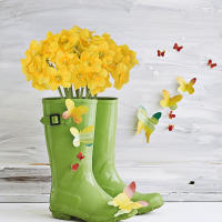 6pcs Narcis Artificial Para Decoración De Bodas Festivales Y Fiestas Decoración De Hogar Jardín Y Habitaciones Estilo Silken - details 13