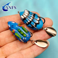 ANFS Kit De Señuelos De Pesca Suaves 5pcs Rana PVC Artificial Para Agua Dulce Y Salada Color Variado Para Pesca En Río Oceán Playa Lago Reservorio - details 4