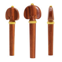 Juego De Accesorios Para Violín 7 Piezas Set Inlaid De Rosas Madera De Cerezo Con Reposabrazos Ajuste De Tono Y Pie De Vino Para Violines 3/4 Y 4/4 - details 5