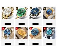 Reloj De Cuarzo Para Hombre OLEVS Con Fase Lunar Calendario Óptimo Resistente Al Agua Y Luz Piel Marrón Correa De Cuero Reloj De Mano Para Hombres - details 0