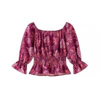 Nuevo Conjunto De Traje Impreso Para Mujer Estilo Europeo Y Americano Uno Hombro Slim Con Mangas Largas Y Slit Recto Alto - details 6