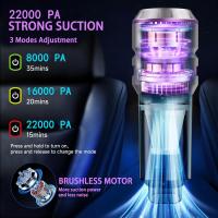 Aspirador de coche Potente Aspirador portátil de mano con motor sin escobillas Potente plumero de aire para electrodomésticos (púrpura/oro) - details 2