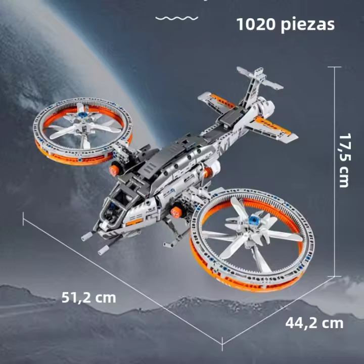 Set De Juguetes De Construcción REOBRIX 1020PCS Space Series Starfighter Interstellar Warship Model Para Niños Mayor De 6 Años Regalo Ideal Para Niños Y Niñas - 1