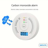 Detector de monóxido de carbono, alimentado por batería con pantalla LED, instalación sencilla - details 0