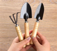 Juego De 3 Piezas De Herramientas De Jardinería Con Mango De Madera Shovel Rake Multifuncional Para Plantas Bonsái Del Hogar - details 7