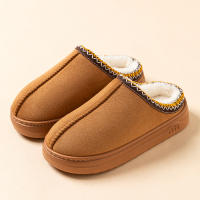 Zapatillas De Invierno Para Hombre Confort Interior Antideslizante Suave Exterior Peluche Cálido Zapatos De Casa Para Parejas - details 2