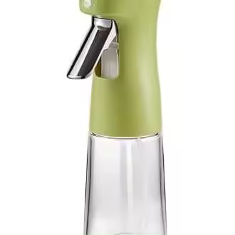 Dispensador de Aceite de Oliva de Vidrio, aerosol de Aceite de cocina de 8,1 oz, receptáculo de Aceite de Oliva de Vidrio, aerosol de Aceite de cocina Para freidora de aire y barbacoa, Verde - 1