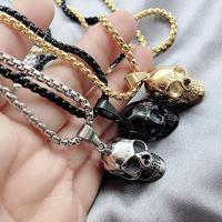 Collar con colgante de calavera, accesorios góticos de Halloween para mujeres y hombres, accesorios punk para niños, regalos de cumpleaños y Navidad para niños - details 4