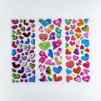 Pack De 12 Pegatinas De Corazón 3D Lindo Para Niños Estuche De PVC Con Burbujas DIY Juguete De Incentivo Para Niños - details 5