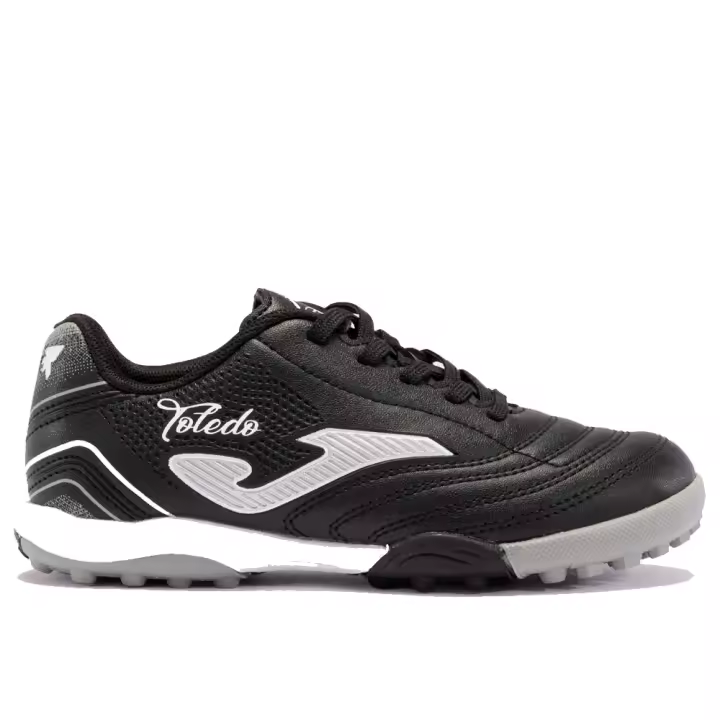 Zapatillas fútbol Joma Toledo Jr 2401 Negro Blanco Turf - 1