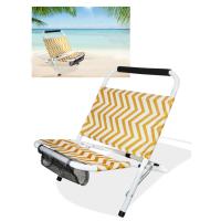 STARLEY-Silla De Playa Zigzag Amarilla,Silla Plegable de Exterior portátil con Respaldo,Tela cómoda,Silla de Camping Plegable 62X47XH47cm - details 3