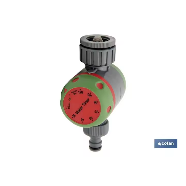 COFAN - Sincronizador de riego mecánico | Incluye programador de 120 minutos | Apto para jardín | Material: plástico - 1