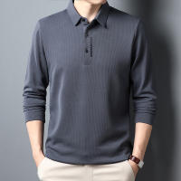 Camisa Polo Larga Para Hombres Con Estampado De Letras En La Cuello Cuello Redondo Casual Top De Poliéster Ajuste Regular - details 13