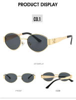 Gafas De Sol Ellipticas 9521 Con Montura De Metal Estilo Europeo Y Americano Tendencia Ins Gafas De Moda Para Hombre Y Mujer - details 7