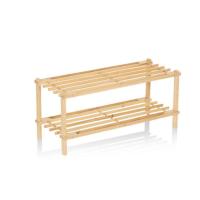 Zapatero de madera multifuncional de doble capa ecológico, adecuado para pasillos de entrada. - details 3