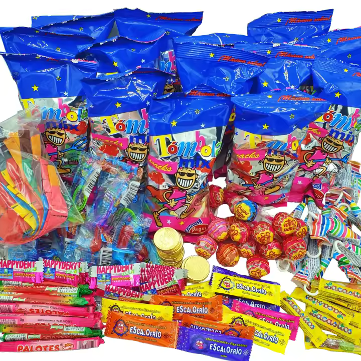 Chuches Cumpleaños, Chuches y Caramelos para Cumpleaños, Navidad, Halloween, Piñatas, Fiestas Infantiles - Mega Pack 150 Unid PREMIUM - Surtido de Chuches, Gominolas, Golosinas, Caramelos. [IAMI] - 1