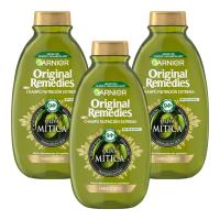 GARNIER ORIGINAL REMEDIES Pack de 3 botes de Champú Nutrición Extrema Oliva Mítica con aceite de oliva extra virgen para cabello seco 300 ml (900 ml en total) - details 1
