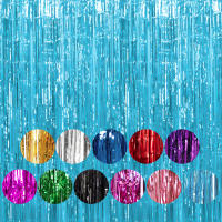 Juego De 1 Pieza De Cortina De Foil Dorado De 9.8 Pies Para Fondo De Fotografía De Cumpleaños Decoración De Fiesta Streamers De Aluminio - details 64