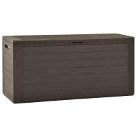 vidaXL Caja de almacenamiento de jardín 116x44x55 cm en color Marrón/Antracita - details 0