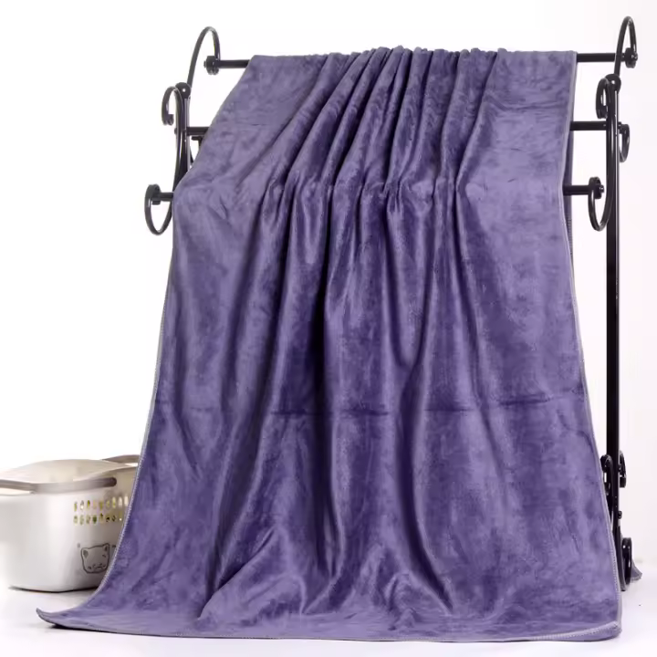 Toalla De Baño Grande Y Gruesa De Microfibra Absorbente Y Secado Rápido Para Natación Fitness Deportes Salon De Belleza Playa - 1