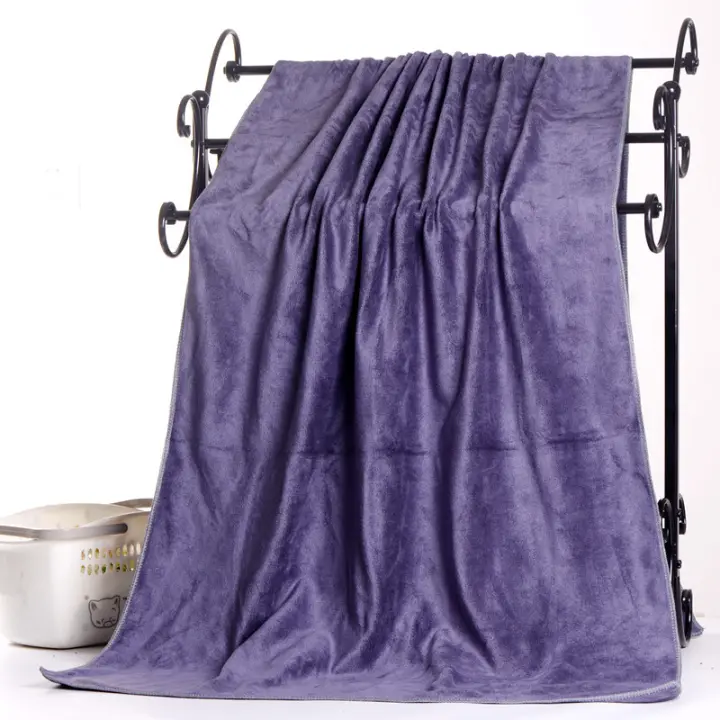 Toalla De Baño Grande Y Gruesa De Microfibra Absorbente Y Secado Rápido Para Natación Fitness Deportes Salon De Belleza Playa - 1