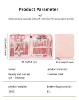 Set De Manicura Para Viajes 7/30pcs Herramientas De Uñas Multifuncionales Tijeras De Uñas Para Dedos Y Pies Acero Inoxidable - details 5