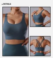 Vnazvnasi Top Deportivo Para Mujer Ropa De Gimnasio Sujetador De Yoga Top De Gimnasio Sujetador Sin Cierre Secado Rápido Nylon - details 3