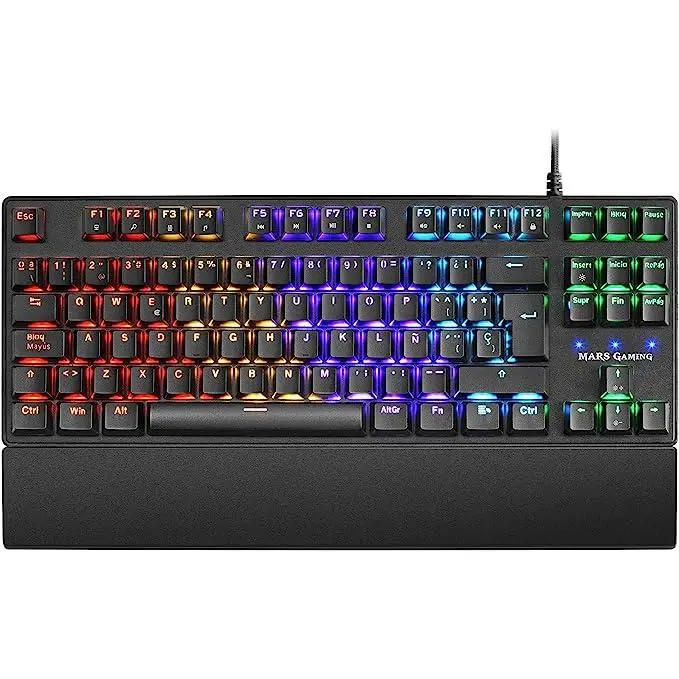 Teclado Mecánico Mars Gaming mkxtklres RGB con Reposamuñecas - 1