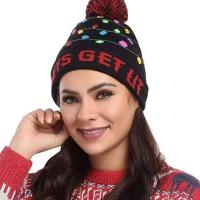 Gorro Navideño De Lana Con Luces LED Unisexo Gorro De Invierno Con LEDs Coloridos Para Año Nuevo Xmas Accesorio Electrónico Para La Navidad - details 3