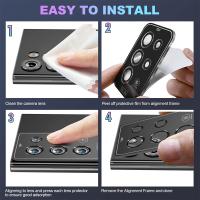 Carcasa De Vidrio Con Anillo De Lente Metálico Para Cámara De Samsung Galaxy S22 S23 Ultra S24 plus S25 Ultra Protector De Pantalla Y Lente - details 5
