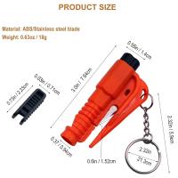 Mini Martillo De Seguridad Para Coche Rompe Ventanas Plegable Portátil Impermeable Con Llavero Herramienta De Emergencia Cortador De Cinturón De Seguridad - details 10