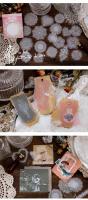 Yoofun 30pcs Pegatinas De Encaje Kawaii Para Decoración DIY Marco De Corazón Vintage Para Arte Manualidades Y Scrapbooking - details 7