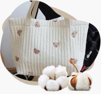 Bolso De Mano Grande De Algodón Japonés Y Coreano Para Mamá Bolsa De Almacenamiento Simple Con Capacidad Grande Bolsa De Bajo El Brazo - details 0