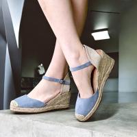 Calzados Soraia, Sandalia de Antelina y Plataforma de Yute, Espardeñas de Cuña, para Mujer. - details 6