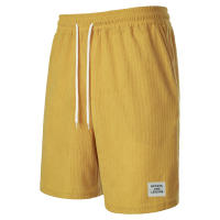 Nuevos Pantalones Cortos De Corduroy Para Hombre Verano Color Sólido Con Cordones Estilo Casual Cierre De Cordón Talla Media - details 67