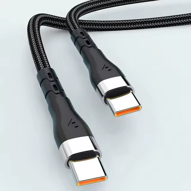 Cable De Carga Rápida 120W USB C a Tipo C Para Samsung S24 S23 Ultra iPhone 15 pro Max Xiaomi 14 Oneplus POCO Cordón Braided - 1