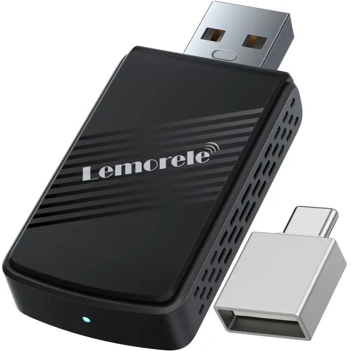 " Lemorele Adaptador Inalámbrico CarPlay, Plug & Play, Fácil de Actualizar de CarPlay con Cable a Inalámbrico, Conexión Instantánea, Súper Mini Dongle CarPlay para iPhone y Teléfonos Android, Compatible con Autos con CarPlay Integrado." - 1
