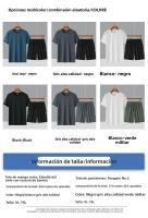Camiseta Corta De Seda Hielo Para Hombre Alta Calidad Transpirable Conjunto De Deporte Al Aire Libre Cómodo Y Fresco Con Shorts De 5 Puntos - details 7