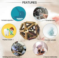 2 Bolas exquisitas de hierba gatera 6.5 cm, perfectas para mantener a tu gato entretenido mientras cuida su salud dental. Estimulantes y divertidas, ideales para reducir la placa dental y fomentar el instinto de caza. Suministro saludable para tu mascota. - details 1
