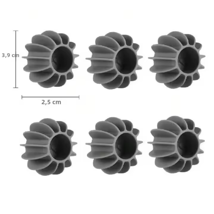 6Pcs Bola De Lavandería Reutilizable De Silicona Herramientas De Limpieza Para Ropa Y Pelos De Mascotas Atrapador De Pelos De Gato Para Máquina De Lavar - 1