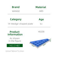 Wange 49Pcs/lot Bloques De Construcción Compatible Con Bloques De Muñecas 4x6 Wedge Left Plate Accesorios Clásicos Para Niños Regalo Caja De Juguetes - details 3