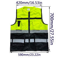Chaleco Reflector De Alta Visibilidad Para Motocicleta Talla XXL Seguridad Y Advertencia Para Correr Y Ciclar Por Noche - details 3