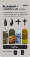 Naturehike Pares De Poles De Trecking De Fibra De Carbono Collapsible Telescópicas Pesas Ligera Para Caminar Senderismo Escalada - details 5