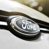 Banner - Emblema adhesivo plastico oval compatible con ford azul 15 cm