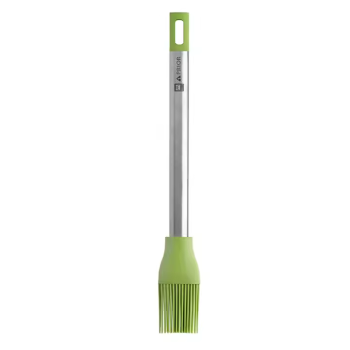 Bra - Pincel de Cocina Prior, Silicona y Acero Inoxidable, Fácil Limpieza y Apto Lavavajillas, Homologado Uso Alimentario - 1