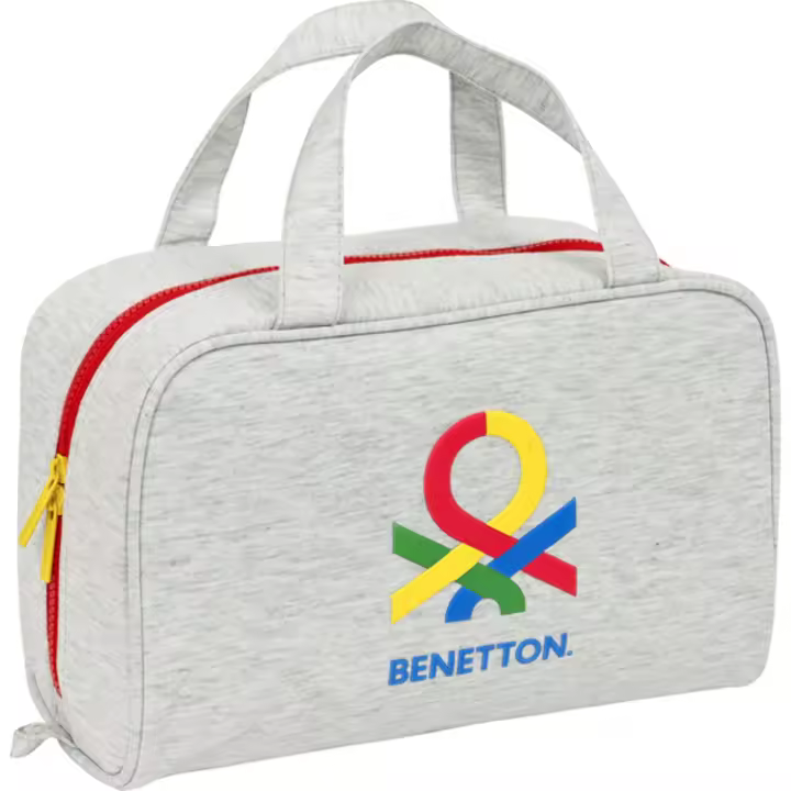 SAFTA - Neceser rectangular benetton "pop" - Neceser Espacioso- Duradero y Elegante- ideal para Accesorios Personales - Neceser Diseño Único y Licencia Oficial by SAFTA - Neceser Material Resistente y Duradero - 1