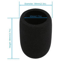 Filtro Antisudor Para Micrófono AT2020 Envoltura De Viento 1PC Compatible Con Audio Technica ATR2500 AT2035 AT2050 AT4040 - details 4